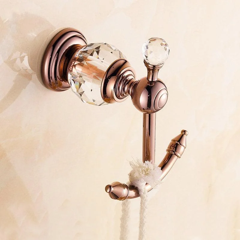 European Style Crystal Metal Coat Hooks Decorative Wall Hooks -Bathlova