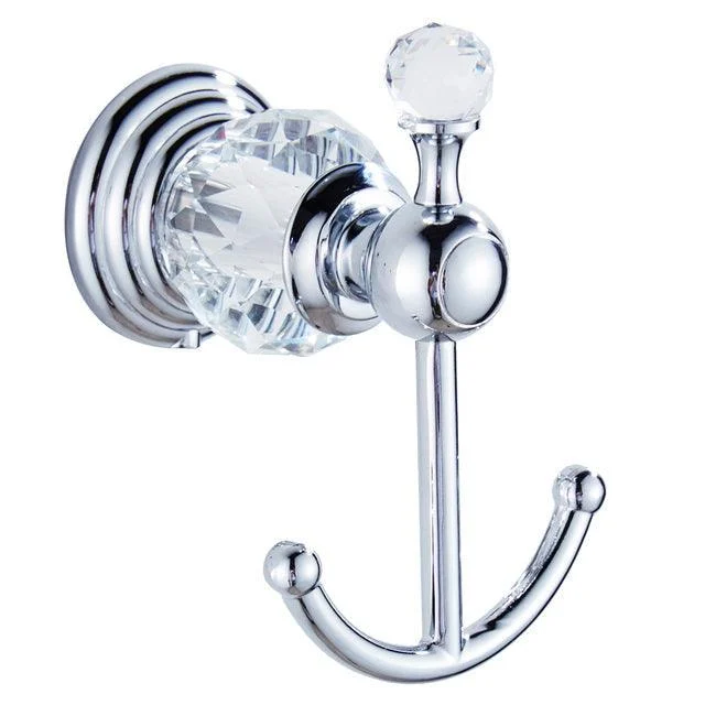 European Style Crystal Metal Coat Hooks Decorative Wall Hooks -Bathlova