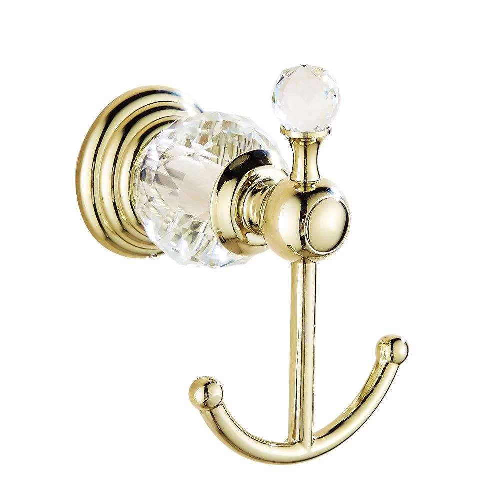 European Style Crystal Metal Coat Hooks Decorative Wall Hooks -Bathlova