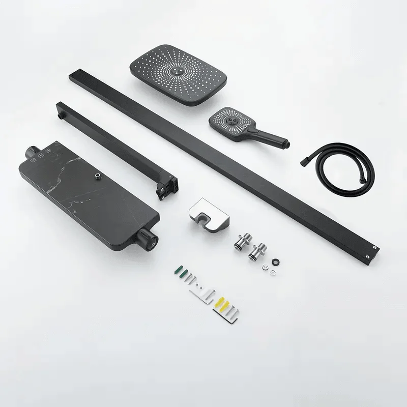 exposed-solid-brass-rainfall-shower-system-with-hand-shower-and-stone-rack-bathlova-17 Exposed Solid Brass Rainfall Shower System with Hand shower & Stone Rack -Bathlova