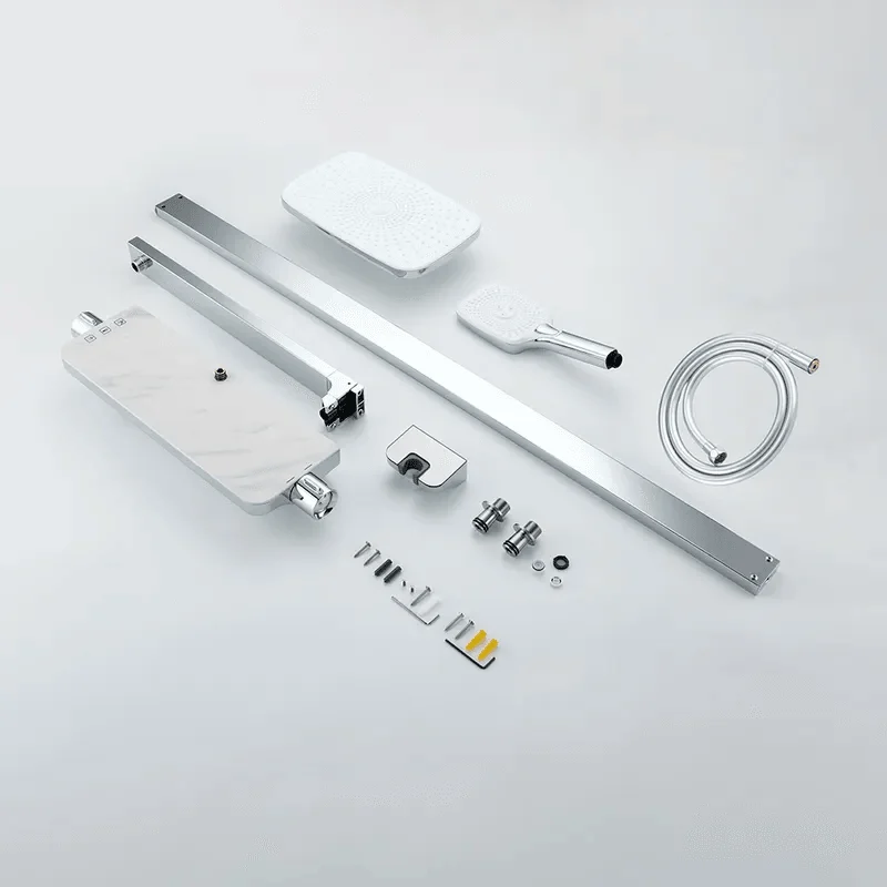 exposed-solid-brass-rainfall-shower-system-with-hand-shower-and-stone-rack-bathlova-18 Exposed Solid Brass Rainfall Shower System with Hand shower & Stone Rack -Bathlova