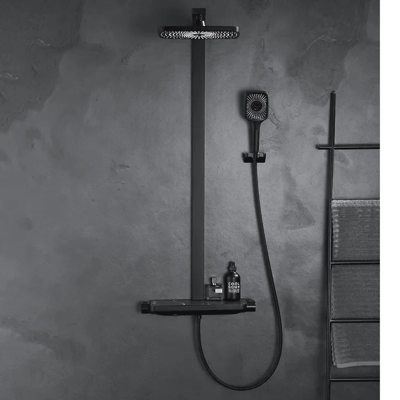exposed-solid-brass-rainfall-shower-system-with-hand-shower-and-stone-rack-bathlova-4 Exposed Solid Brass Rainfall Shower System with Hand shower & Stone Rack -Bathlova