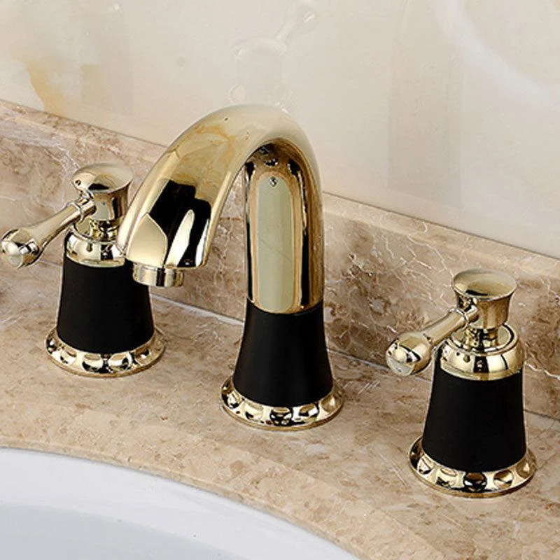 Glam Style Tap Widespread Sink Tap with 2 Lever Handles -Bathlova