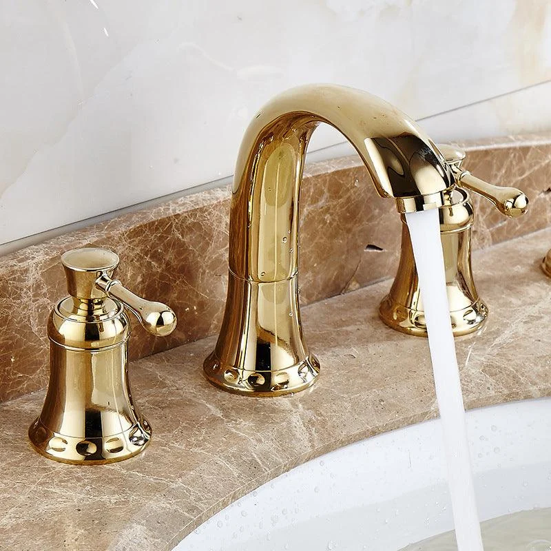 Glam Style Tap Widespread Sink Tap with 2 Lever Handles -Bathlova