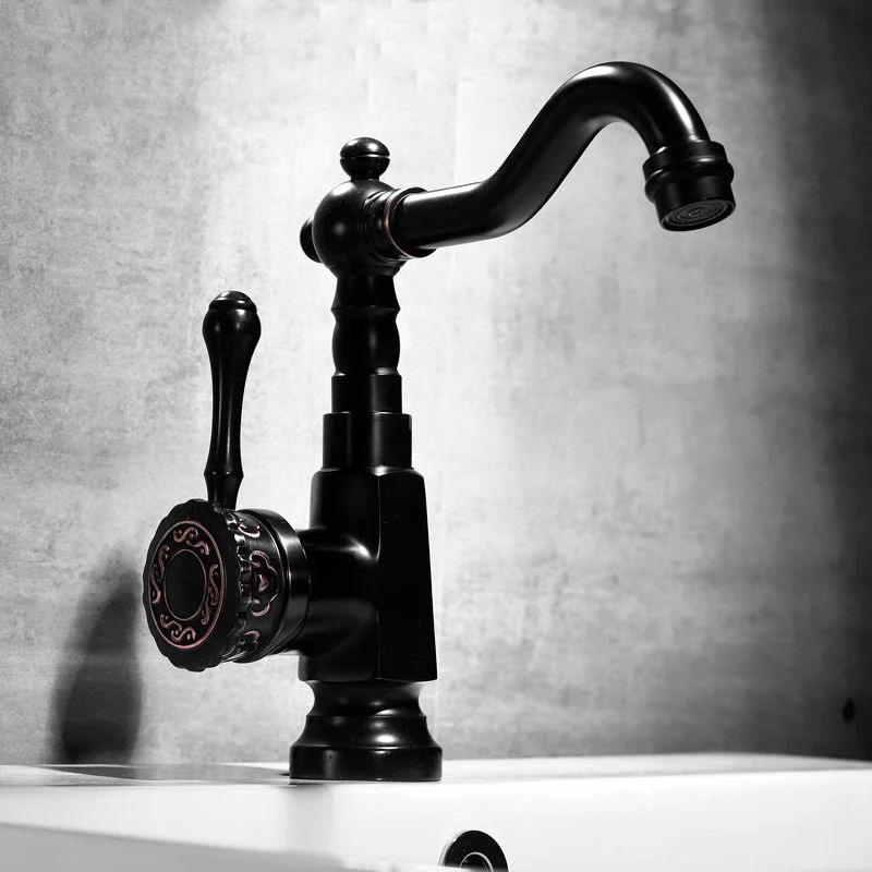 Glam Style Vessel Sink Tap Swivel Spout Lever Handle Vessel Tap -Bathlova