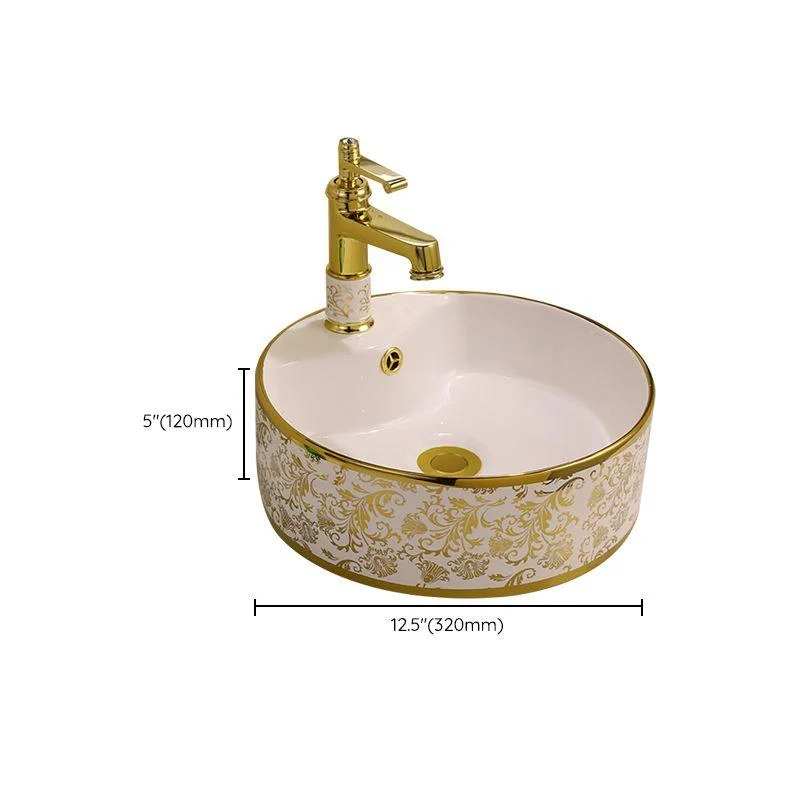 Glam Vessel Lavatory Sink Oval Porcelain with Tap Vessel Sink -Bathlova