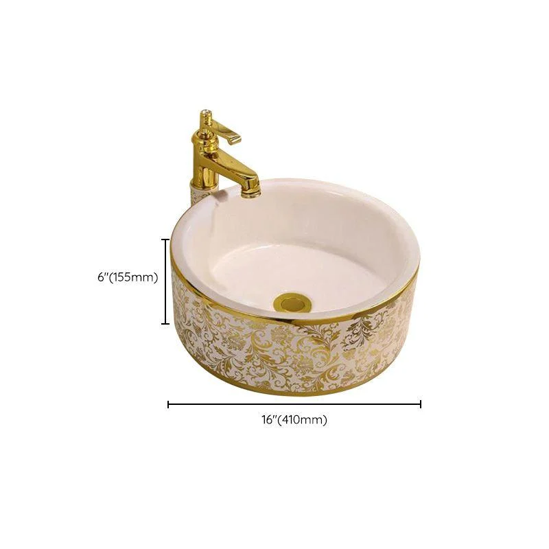 Glam Vessel Lavatory Sink Oval Porcelain with Tap Vessel Sink -Bathlova