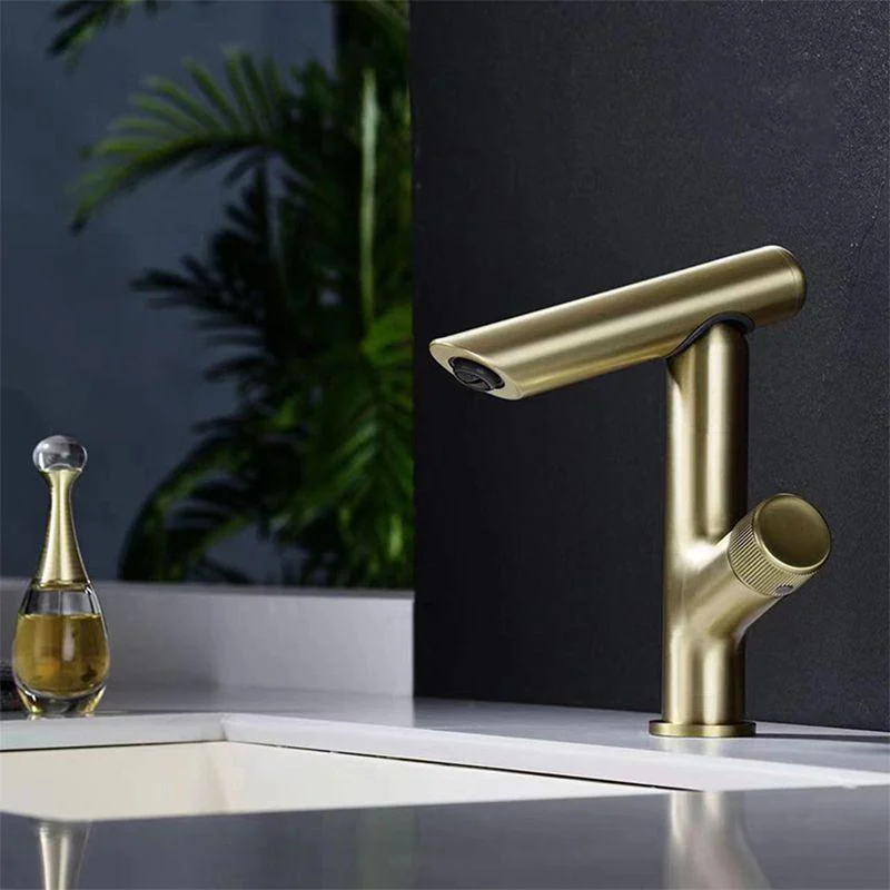 Glam Vessel Sink Tap Brass Knob Handle Swivel Spout Bathroom Tap -Bathlova