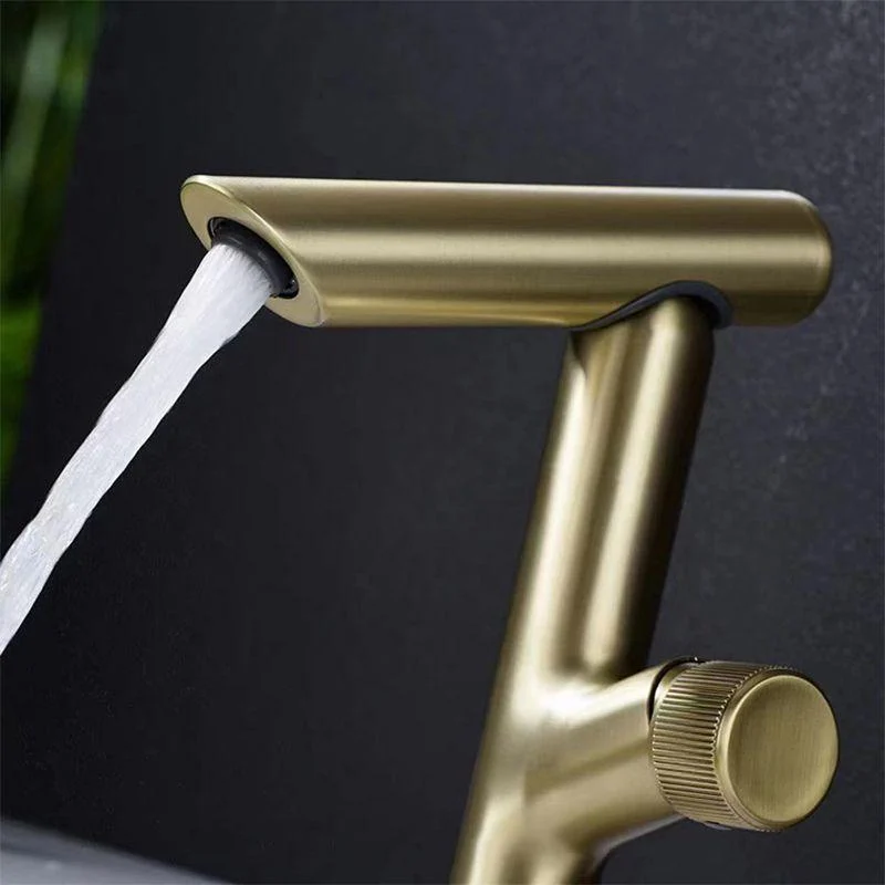 Glam Vessel Sink Tap Brass Knob Handle Swivel Spout Bathroom Tap -Bathlova