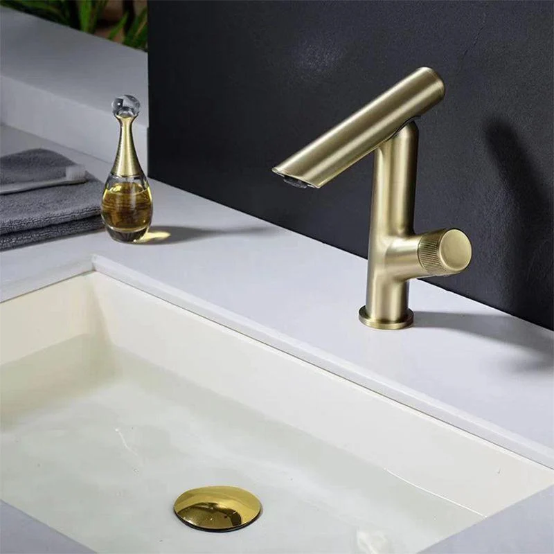 Glam Vessel Sink Tap Brass Knob Handle Swivel Spout Bathroom Tap -Bathlova