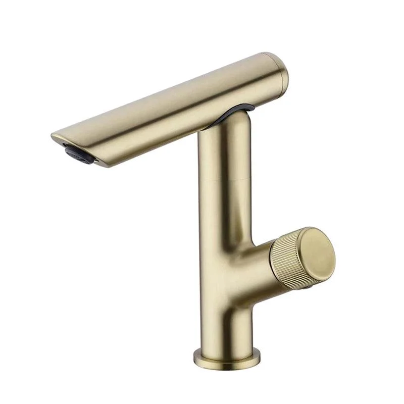 Glam Vessel Sink Tap Brass Knob Handle Swivel Spout Bathroom Tap -Bathlova