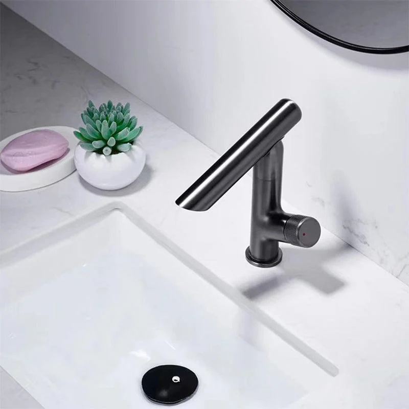 Glam Vessel Sink Tap Brass Knob Handle Swivel Spout Bathroom Tap -Bathlova