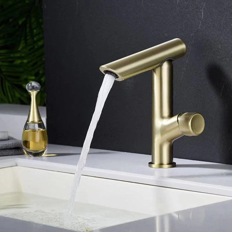 Glam Vessel Sink Tap Brass Knob Handle Swivel Spout Bathroom Tap -Bathlova