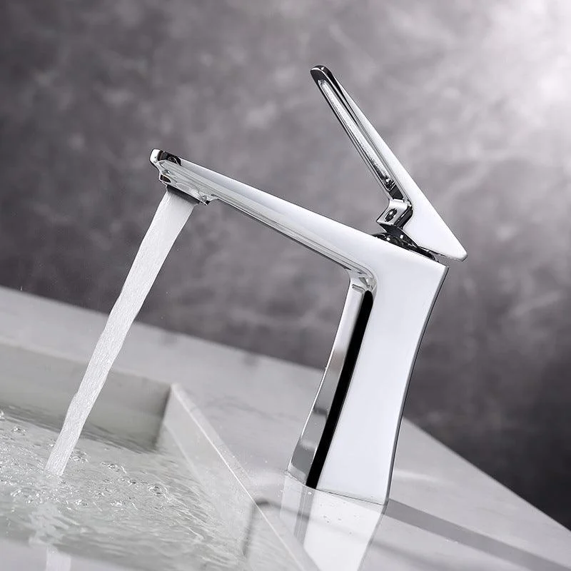 Glam Vessel Sink Tap Brass Lever Handles with Drain Assembly Basin Lavatory Tap -Bathlova