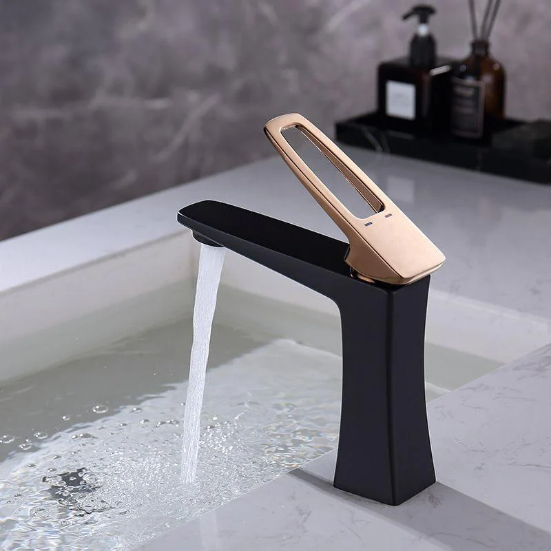 Glam Vessel Sink Tap Brass Lever Handles with Drain Assembly Basin Lavatory Tap -Bathlova