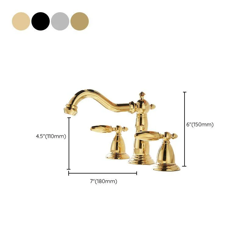 Glam Vessel Tap 3 Holes Lever Handle Bathroom Vessel Tap -Bathlova