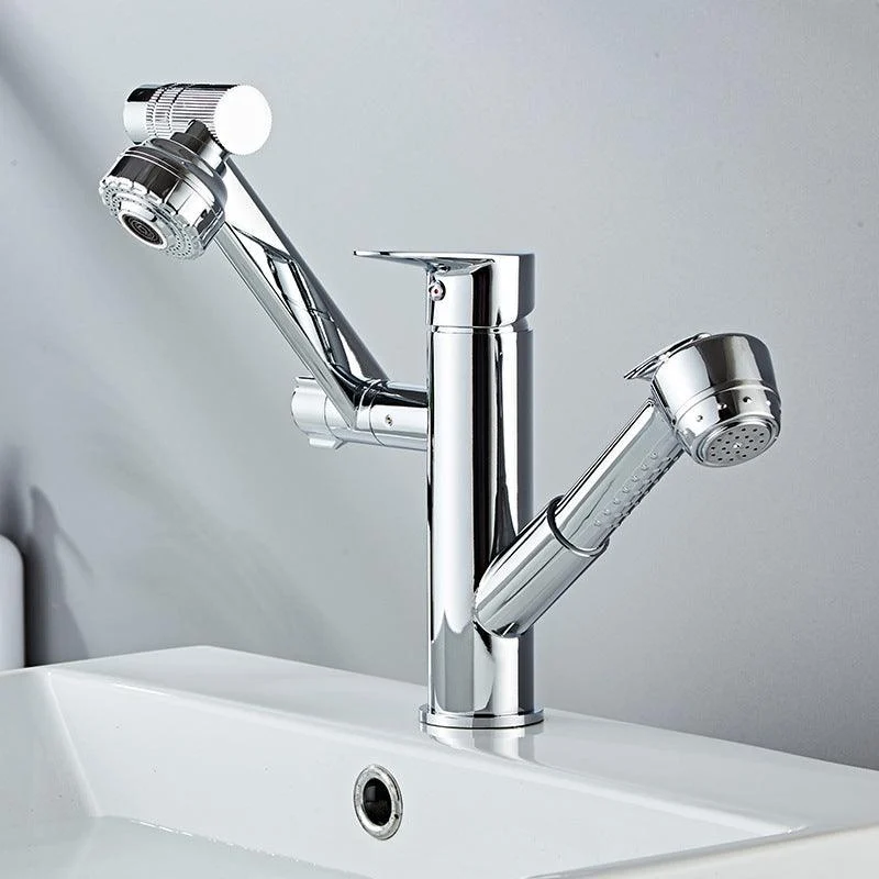 Glam Vessel Tap Brass Lever Handles Swivel Spout Basin Lavatory Tap -Bathlova