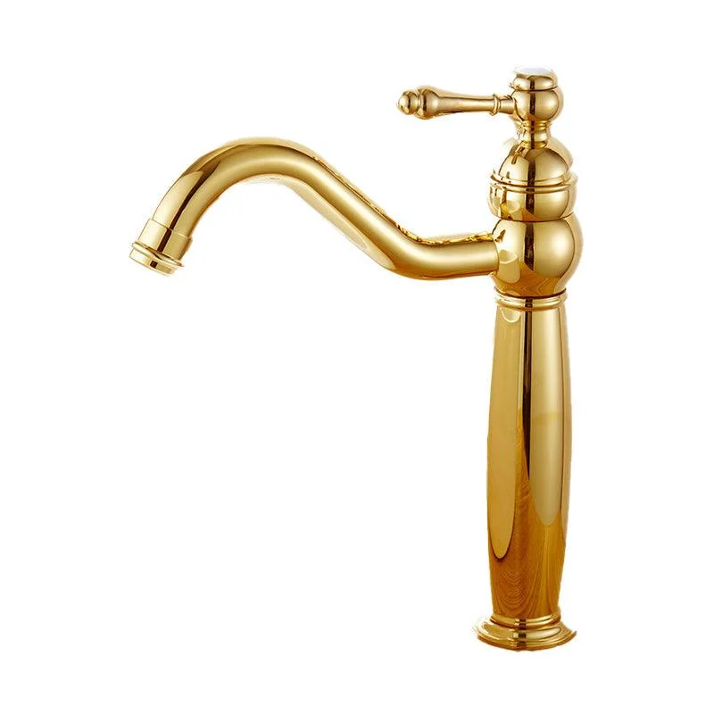 Glam Vessel Tap Swivel Spout Lever Handle Bathroom Vessel Tap -Bathlova