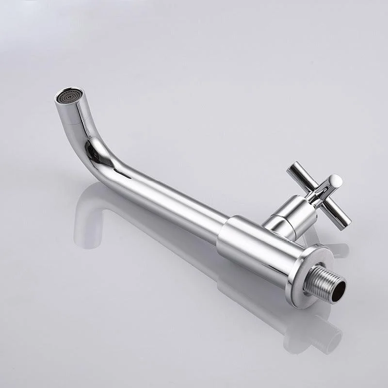 Glam Wall Mounted Bathroom Tap Copper Single Handle Low Arc Vessel Tap for Bathroom -Bathlova