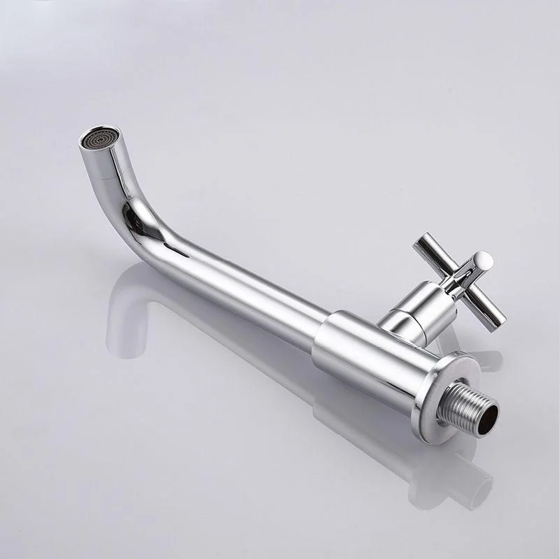 Glam Wall Mounted Bathroom Tap Copper Single Handle Low Arc Vessel Tap for Bathroom -Bathlova