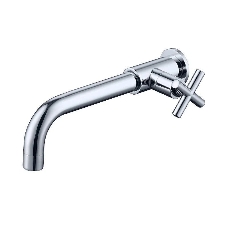 Glam Wall Mounted Bathroom Tap Copper Single Handle Low Arc Vessel Tap for Bathroom -Bathlova