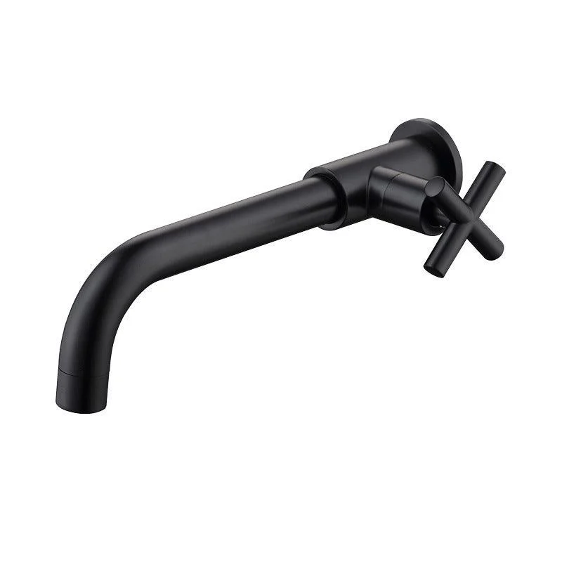 Glam Wall Mounted Bathroom Tap Copper Single Handle Low Arc Vessel Tap for Bathroom -Bathlova