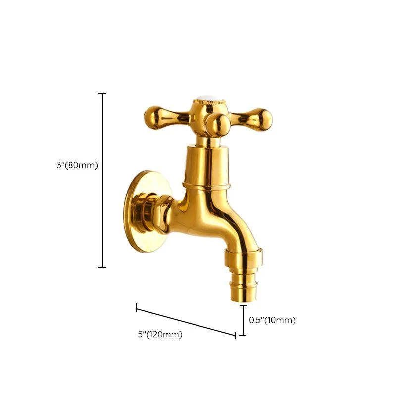 Glam Wall Mounted Bathroom Tap Cross Handle Low Arc Circular Vessel Tap -Bathlova