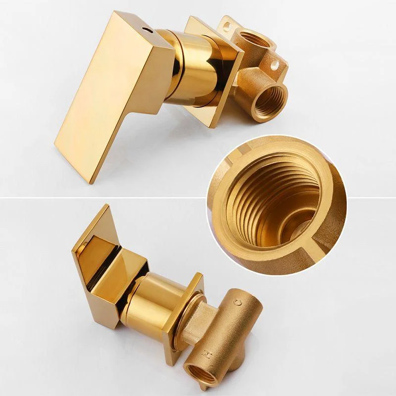 Glam Wall Mounted Bathroom Tap Lever Handles Low Arc Solid Brass Tap -Bathlova