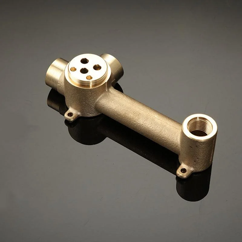 Glam Wall Mounted Sink Tap Brass Lever Low Arc 2 Hole Taps Bathroom Tap -Bathlova