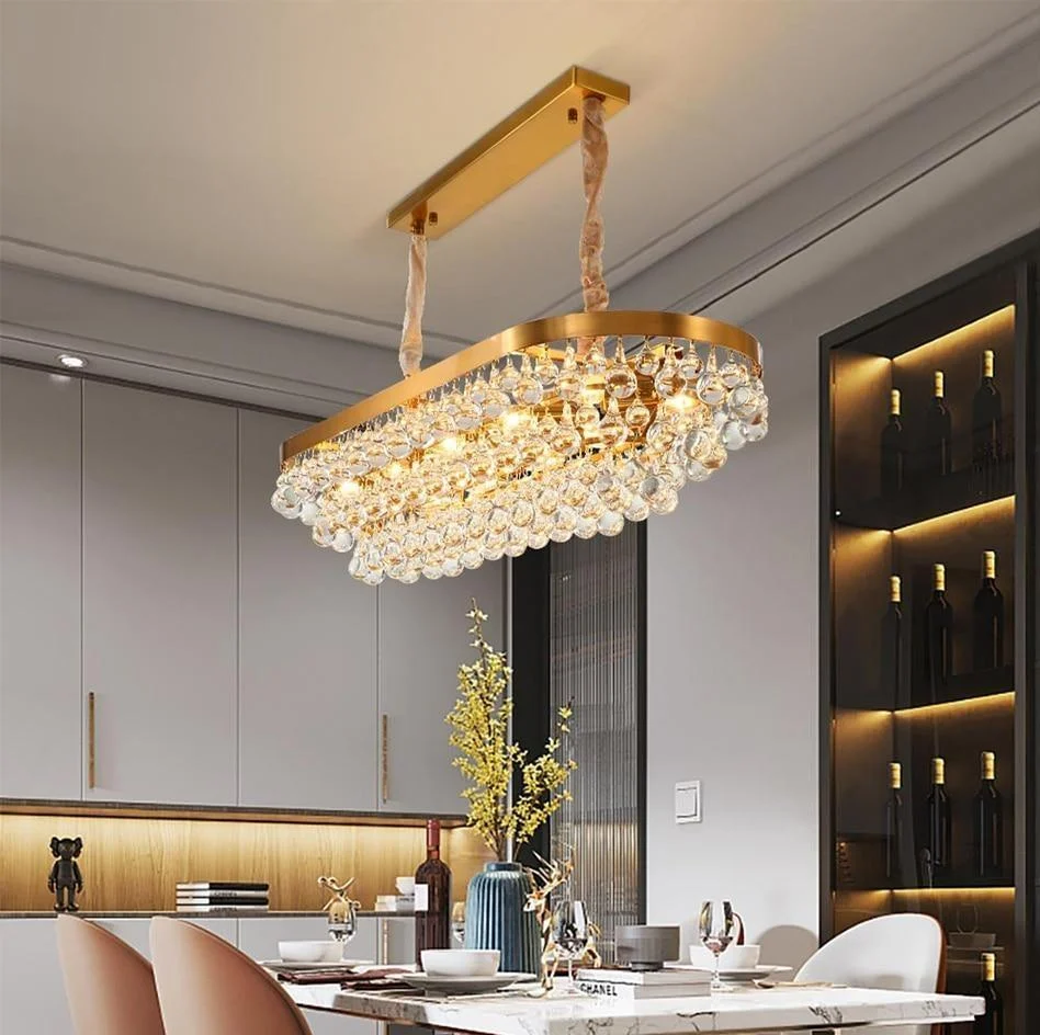 Glass Crystal Droplet Chandelier -Bathlova