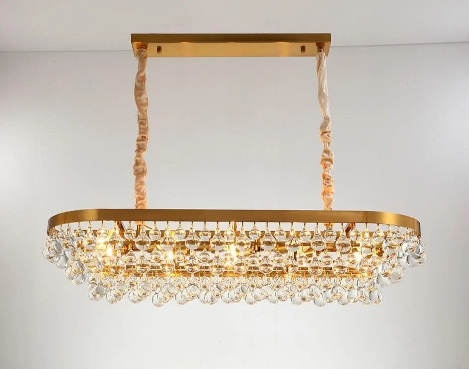 Glass Crystal Droplet Chandelier -Bathlova