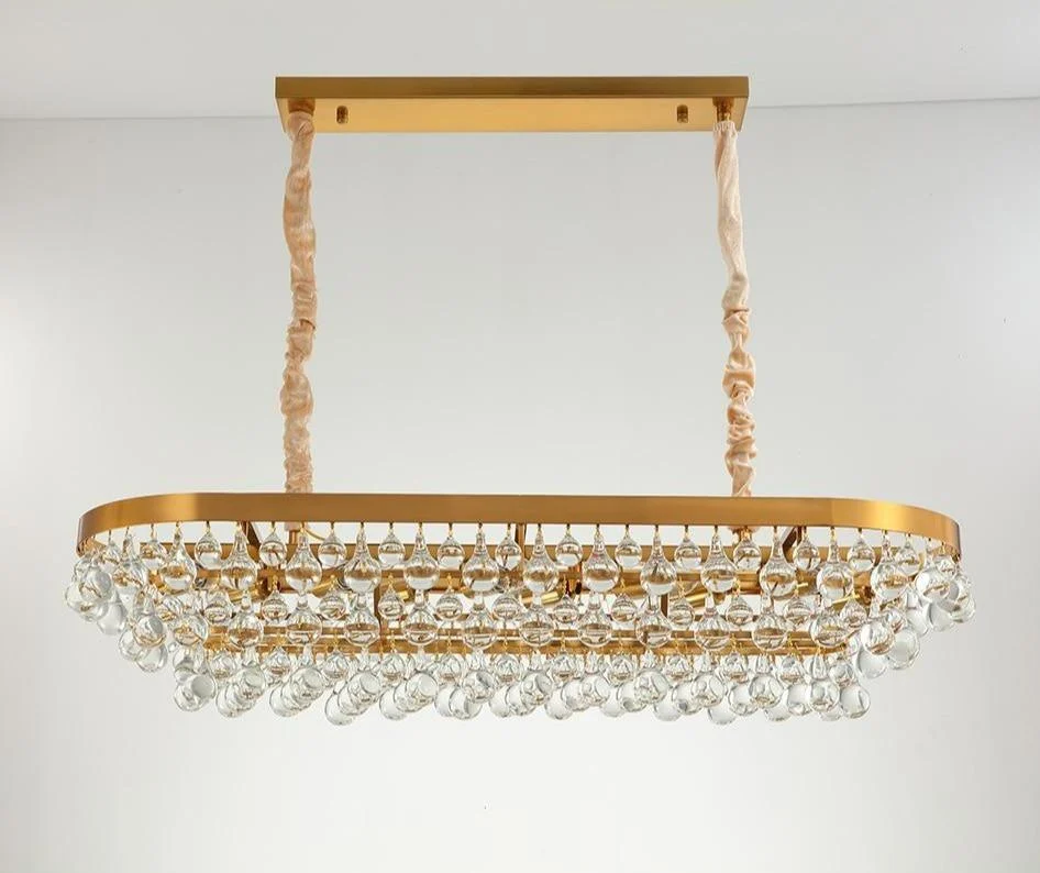 Glass Crystal Droplet Chandelier -Bathlova