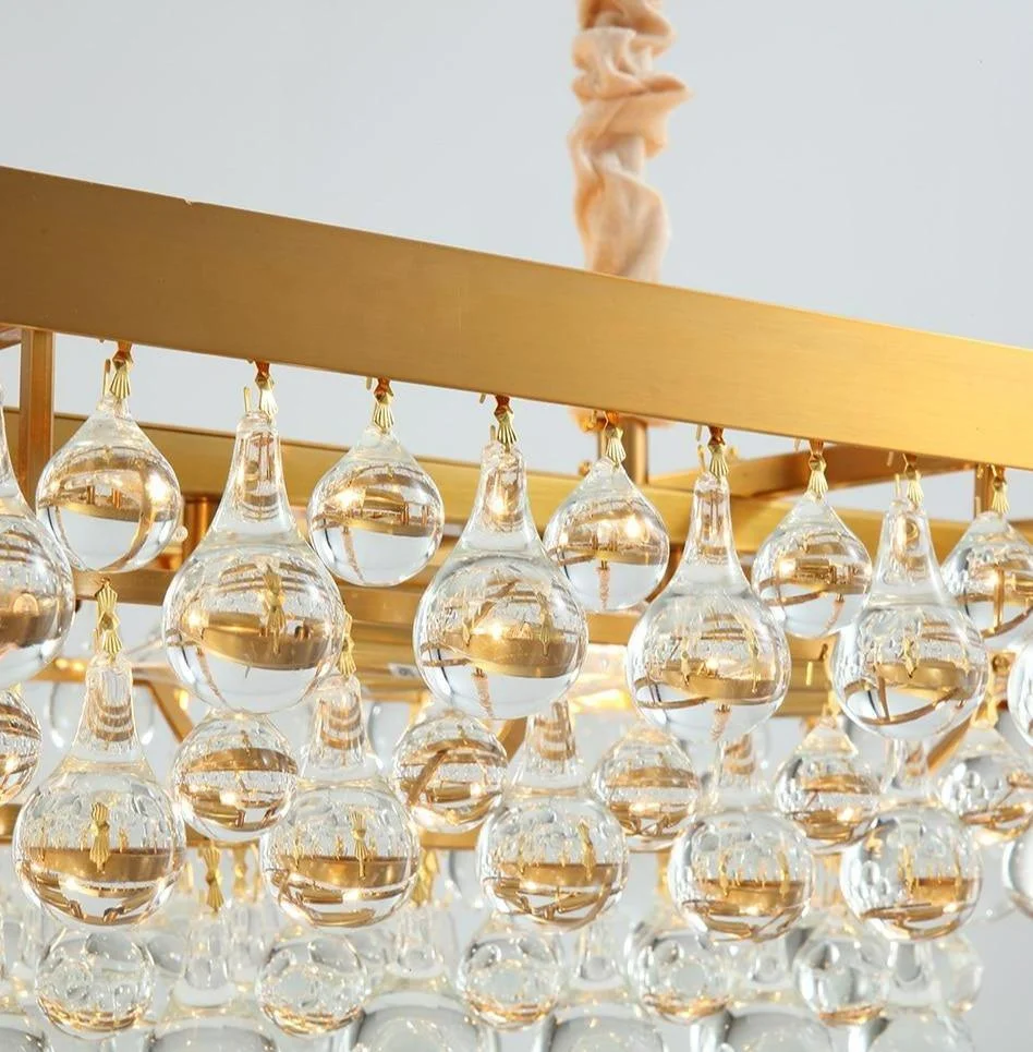 Glass Crystal Droplet Chandelier -Bathlova