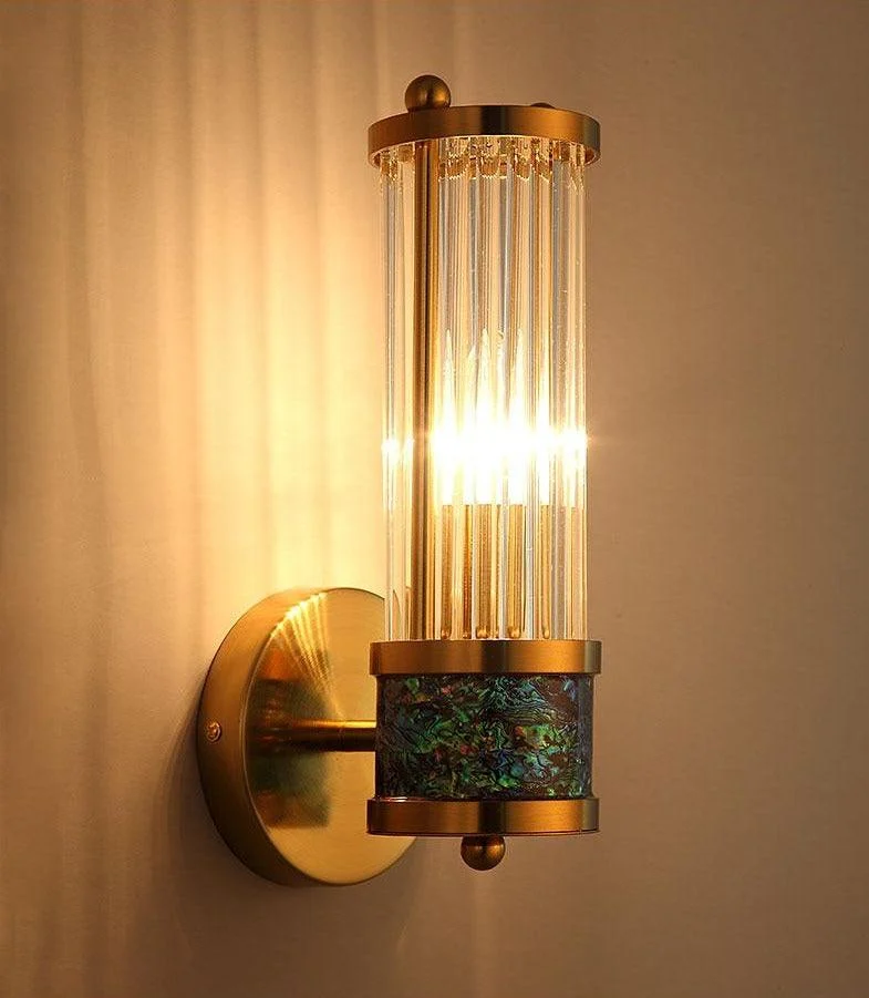 Glass Crystal Wall Light -Bathlova