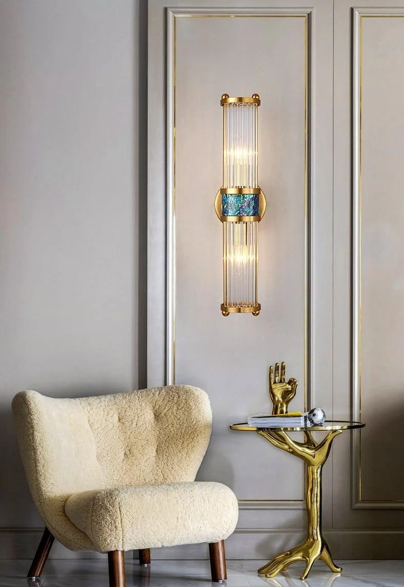 Glass Crystal Wall Light -Bathlova