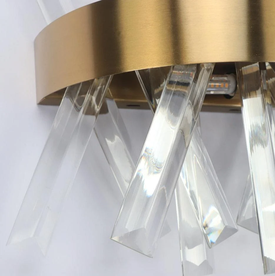 Glass Crystal Wall Sconce -Bathlova