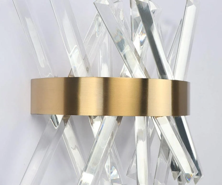 Glass Crystal Wall Sconce -Bathlova