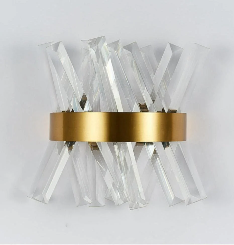 Glass Crystal Wall Sconce -Bathlova