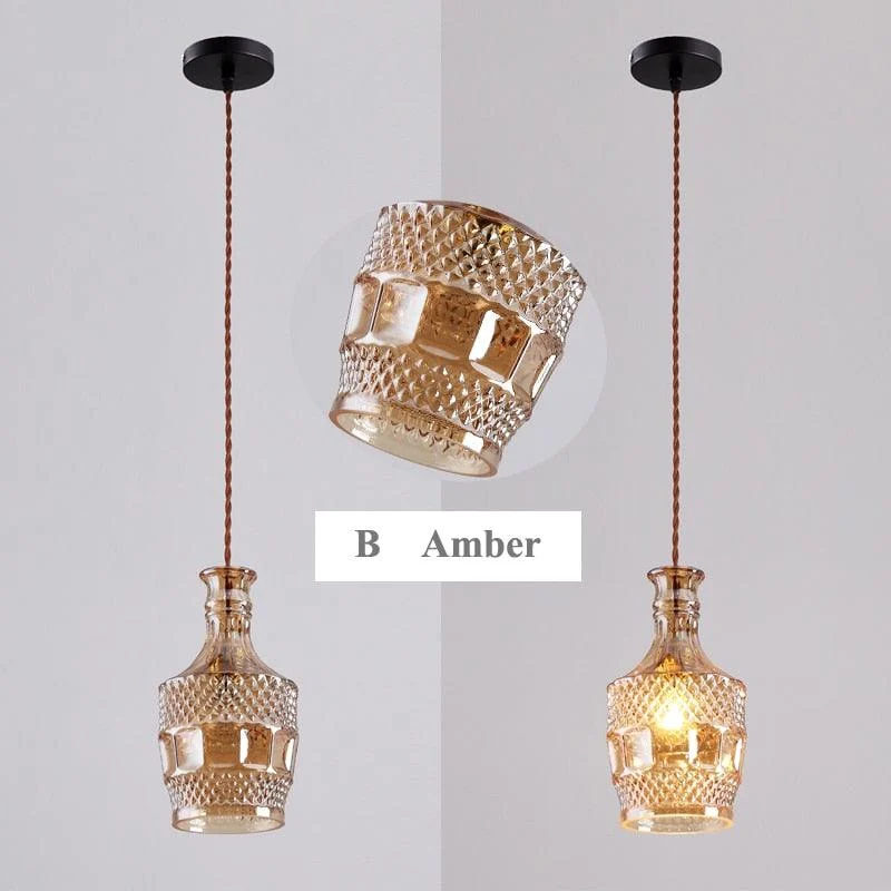 Glass Jar Pendant Lights -Bathlova