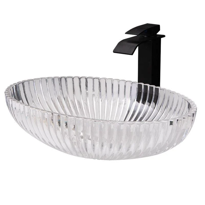 Glass No Craftsmanship Trough Bathroom Sink Modern Bathroom Sink with Basin -Bathlova