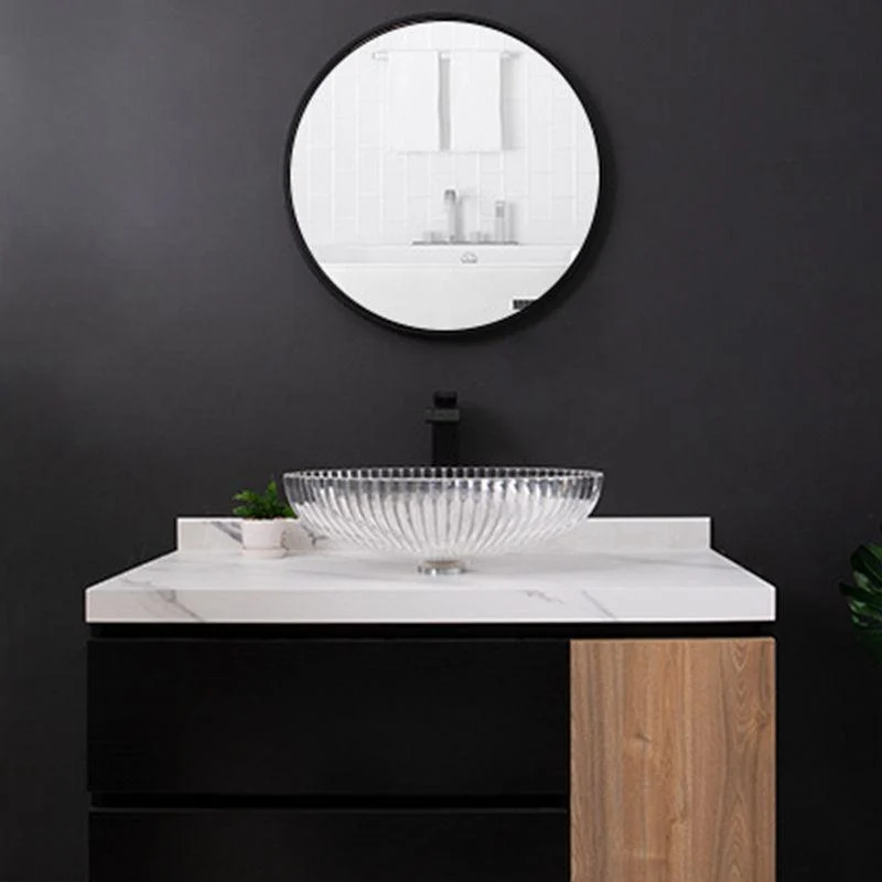 Glass No Craftsmanship Trough Bathroom Sink Modern Bathroom Sink with Basin -Bathlova