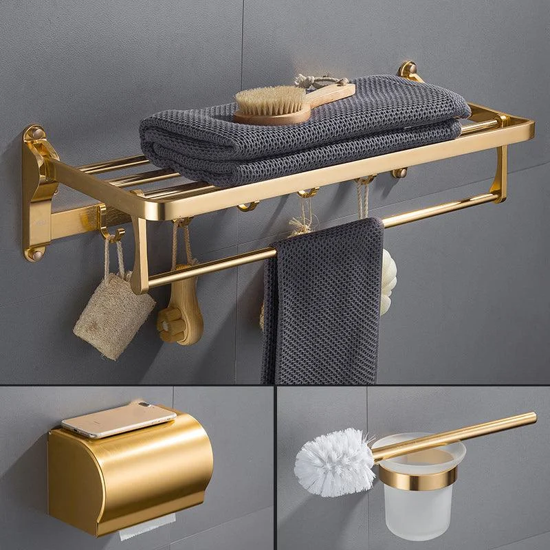 Gold 7 Piece Bathroom Accessory Set Vintage Bathroom Accessory Kit -Bathlova