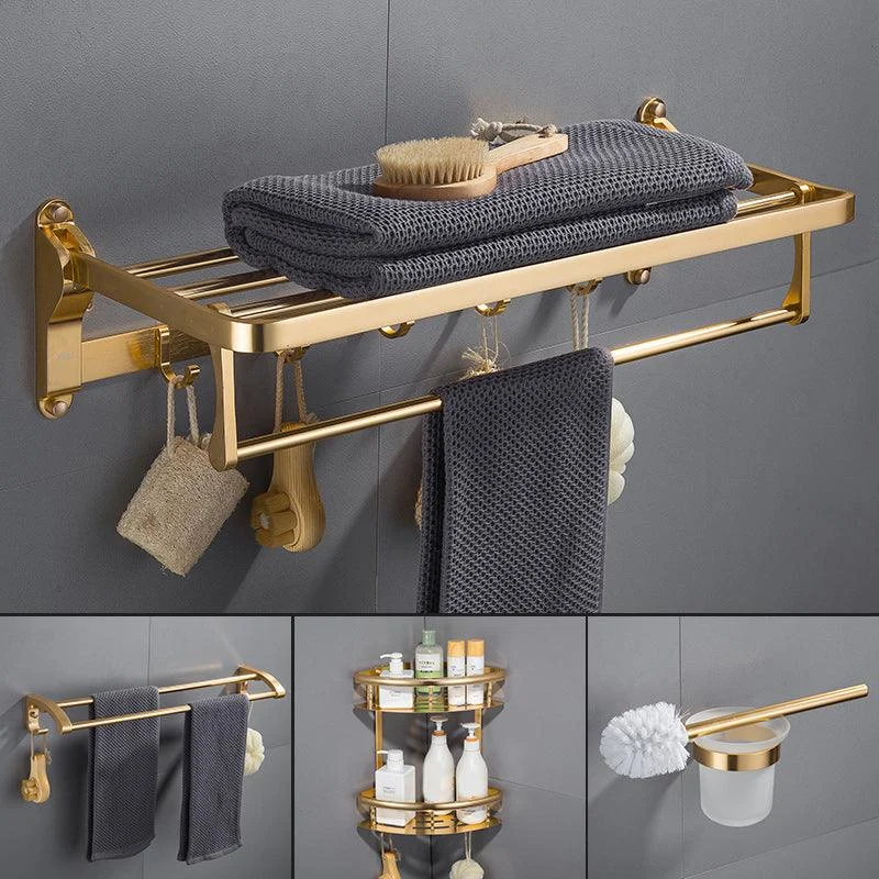 Gold 7 Piece Bathroom Accessory Set Vintage Bathroom Accessory Kit -Bathlova