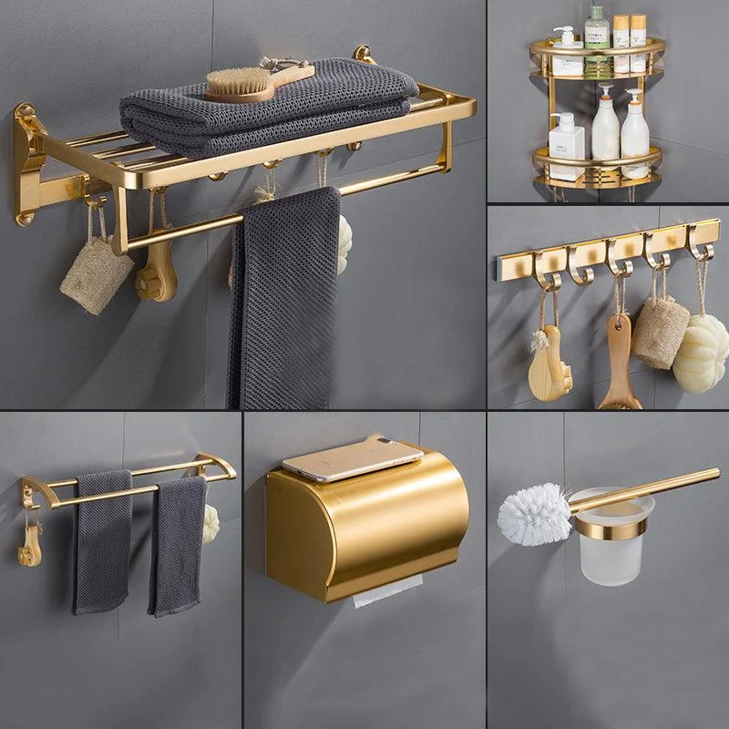 Gold 7 Piece Bathroom Accessory Set Vintage Bathroom Accessory Kit -Bathlova