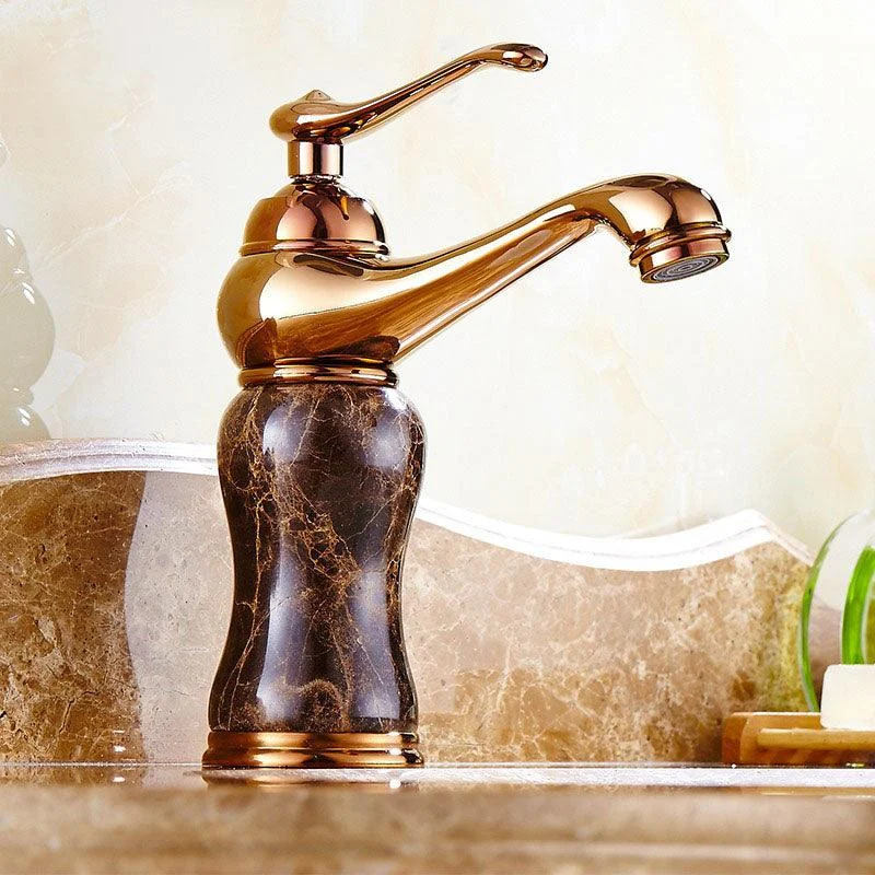 Golden Tap Marble Stone Sink Tap With Hot And Cold Water Taps -Bathlova