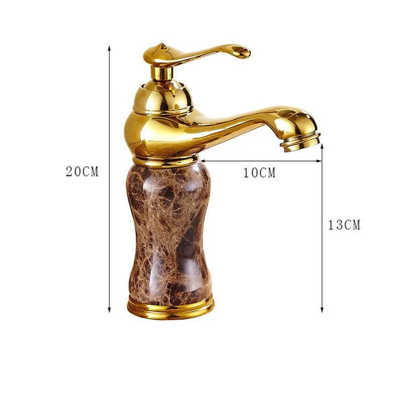 Golden Tap Marble Stone Sink Tap With Hot And Cold Water Taps -Bathlova