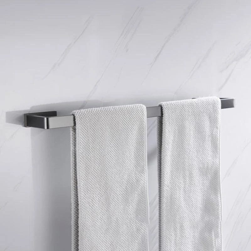 Gray 5-Piece Modern Bathroom Accessory Set in Stainless Steel -Bathlova