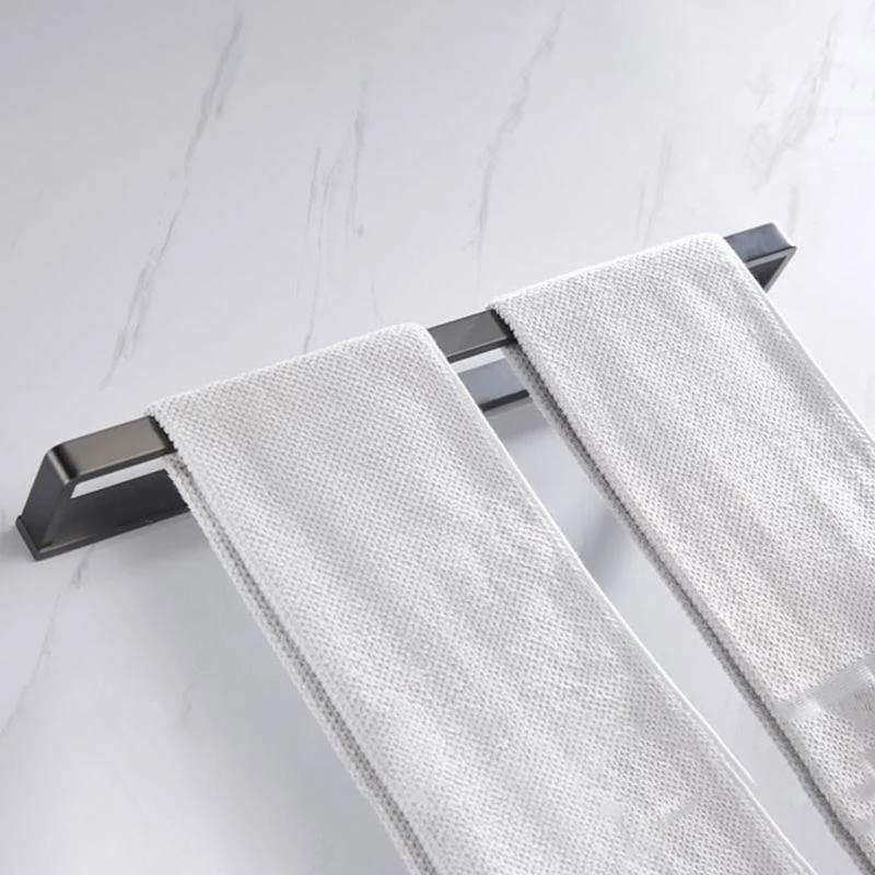 Gray 5-Piece Modern Bathroom Accessory Set in Stainless Steel -Bathlova