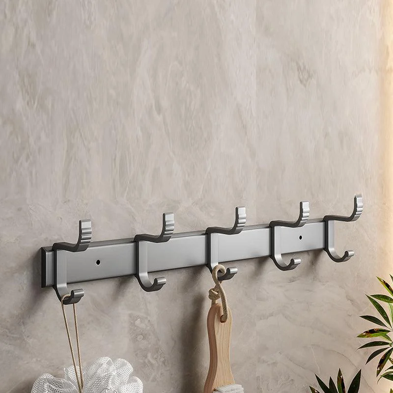 Gray Aluminum Bathroom Accessory Set Contemporary Bath Shelf -Bathlova