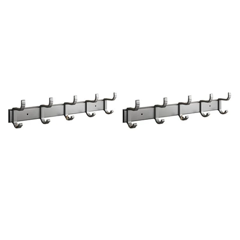 Gray Aluminum Bathroom Accessory Set Contemporary Bath Shelf -Bathlova